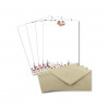 Briefbogen-Set Blumenwiese Graspapier DIN Lang