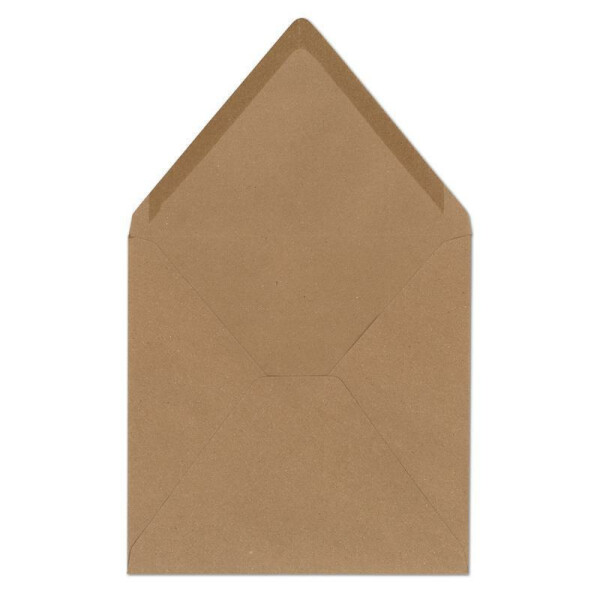 30 Quadratische Brief-umschläge Kraft-papier Vintage Braun Recycling - 15,5 x 15,5 cm - 120 g/m² Nassklebung ohne Fenster Marke Glüxx-Agent