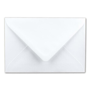 150 DIN C6 Briefumschläge Weiss - 11,4 x 16,2 cm - 80 g/m² Nassklebung - Spitze Verschlussklappe Post-Umschläge ohne Fenster ideal für Weihnachten Grußkarten Einladungen von Ihrem Glüxx-Agent