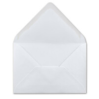 150 DIN C6 Briefumschläge Weiss - 11,4 x 16,2 cm - 80 g/m² Nassklebung - Spitze Verschlussklappe Post-Umschläge ohne Fenster ideal für Weihnachten Grußkarten Einladungen von Ihrem Glüxx-Agent