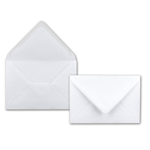200 DIN C6 Briefumschläge Weiss - 11,4 x 16,2 cm - 80 g/m² Nassklebung - Spitze Verschlussklappe Post-Umschläge ohne Fenster ideal für Weihnachten Grußkarten Einladungen von Ihrem Glüxx-Agent