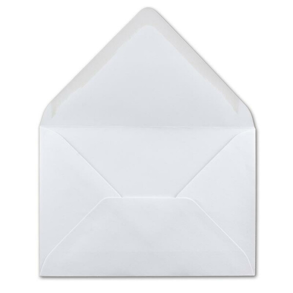 300 DIN C6 Briefumschläge Weiss - 11,4 x 16,2 cm - 80 g/m² Nassklebung - Spitze Verschlussklappe Post-Umschläge ohne Fenster ideal für Weihnachten Grußkarten Einladungen von Ihrem Glüxx-Agent