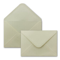 50 x Doppelkarten - Umschlag - Set DIN A6/C6 - Creme-weiß - Karte DIN A 6-10,5 x 14,8 cm - 240 g/m² mit Brief-Umschlägen DIN C6-11,3 x 16,0 cm - 120 g/m² Nassklebung