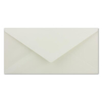 75 DIN Lang Briefumschläge champagner-farben 11 x 22 cm 80 g/m² cremefarbenes Seidenfutter Nassklebung - ideal für Weihnachtskarten, Grußkarten & Einladungen