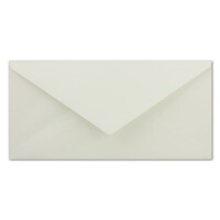 100 DIN Lang Briefumschläge champagner-farben 11 x 22 cm 80 g/m² cremefarbenes Seidenfutter Nassklebung - ideal für Weihnachtskarten, Grußkarten & Einladungen