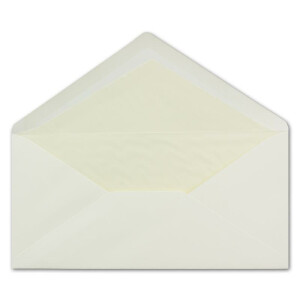 200 DIN Lang Briefumschläge champagner-farben 11 x 22 cm 80 g/m² cremefarbenes Seidenfutter Nassklebung - ideal für Weihnachtskarten, Grußkarten & Einladungen