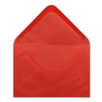 150 DIN B6 Briefumschläge Rot - 12,0 x 17,5 cm - 90 g/m² Nassklebung Post-Umschläge ohne Fenster für Hochzeit, Weihnachten & Einladungskarten