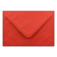 200 DIN B6 Briefumschläge Rot - 12,0 x 17,5 cm - 90 g/m² Nassklebung Post-Umschläge ohne Fenster für Hochzeit, Weihnachten & Einladungskarten