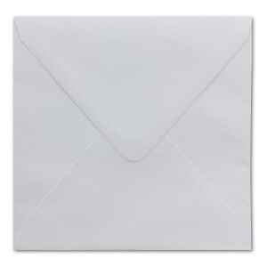 50 Quadratische Briefumschläge Weiß  14 x 14 cm 90 g/m² Nassklebung Post-Umschläge ohne Fenster  für Weihnachtskarten, Grußkarten & Einladungen
