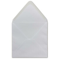 75 Quadratische Briefumschläge Weiß  14 x 14 cm 90 g/m² Nassklebung Post-Umschläge ohne Fenster  für Weihnachtskarten, Grußkarten & Einladungen