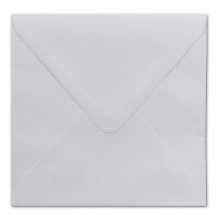 75 Quadratische Briefumschläge Weiß  14 x 14 cm 90 g/m² Nassklebung Post-Umschläge ohne Fenster  für Weihnachtskarten, Grußkarten & Einladungen