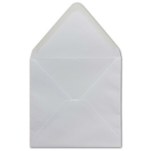 100 Quadratische Briefumschläge Weiß  14 x 14 cm 90 g/m² Nassklebung Post-Umschläge ohne Fenster  für Weihnachtskarten, Grußkarten & Einladungen