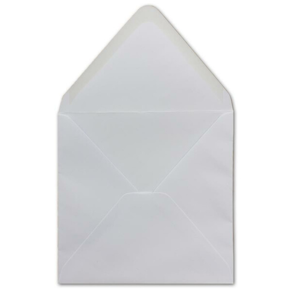 200 Quadratische Briefumschläge Weiß  14 x 14 cm 90 g/m² Nassklebung Post-Umschläge ohne Fenster  für Weihnachtskarten, Grußkarten & Einladungen