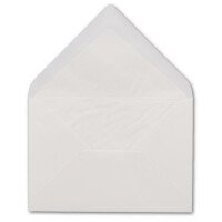 100 DIN B6 Briefumschläge Weiß mit weißem Seidenfutter - 12,5 x 17,6 cm - 100 g/m² Nassklebung Matt ohne Fenster von Ihrem Glüxx-Agent