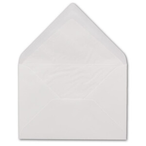 150 DIN B6 Briefumschläge Weiß mit weißem Seidenfutter - 12,5 x 17,6 cm - 100 g/m² Nassklebung Matt ohne Fenster von Ihrem Glüxx-Agent
