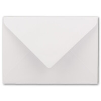 150 DIN B6 Briefumschläge Weiß mit weißem Seidenfutter - 12,5 x 17,6 cm - 100 g/m² Nassklebung Matt ohne Fenster von Ihrem Glüxx-Agent