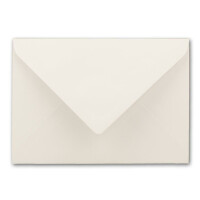 50 DIN B6 Briefumschläge Natur-weiß mit weißem Seidenfutter - 12,5 x 17,6 cm - 100 g/m² Nassklebung Matt ohne Fenster von Ihrem Glüxx-Agent