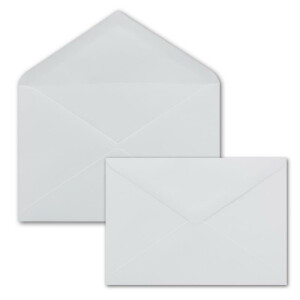 150  DIN C6 Brief-Umschläge Weiss 11,2 x 16,0 cm - 90 g/m² Nassklebung Brief-Hüllen ohne Fenster für Einladungen von Ihrem Glüxx-Agent