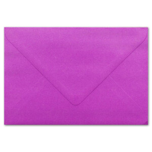 50 DIN B6 Briefumschläge Pink - 12,0 x 17,6 cm - 80 g/m² Nassklebung Post-Umschläge ohne Fenster für Hochzeiten und Einladungskarten
