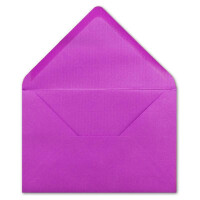 50 DIN B6 Briefumschläge Pink - 12,0 x 17,6 cm - 80 g/m² Nassklebung Post-Umschläge ohne Fenster für Hochzeiten und Einladungskarten