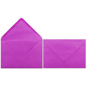 200 DIN B6 Briefumschläge Pink - 12,0 x 17,6 cm - 80 g/m² Nassklebung Post-Umschläge ohne Fenster für Hochzeiten und Einladungskarten