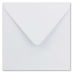 50 Quadratische Briefumschläge Weiß 16,0 x 16,0 cm 100 g/m² Nassklebung Post-Umschläge ohne Fenster ideal für Weihnachten Grußkarten Einladungen von Ihrem Glüxx-Agent