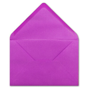 25 DIN B6 Briefumschläge Pink - 12,0 x 17,6 cm - 80 g/m² Nassklebung Post-Umschläge ohne Fenster für Hochzeiten und Einladungskarten