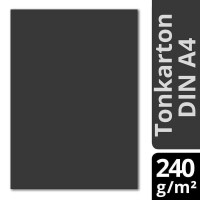 100 Blatt Tonkarton DIN A4 - Schwarz - 240 g/m² dicker Bastelkarton - 21,0 x 29,7 cm Pappe zum basteln für Fotoalbum Menükarte Bedruckbar DIY kreativ sein