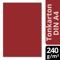 150 Blatt Tonkarton DIN A4 - Dunkelrot Rot - 240 g/m² dicker Bastelkarton - 21,0 x 29,7 cm Pappe zum basteln für Fotoalbum Menükarte Bedruckbar DIY kreativ sein