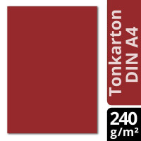 200 Blatt Tonkarton DIN A4 - Dunkelrot Rot - 240 g/m² dicker Bastelkarton - 21,0 x 29,7 cm Pappe zum basteln für Fotoalbum Menükarte Bedruckbar DIY kreativ sein