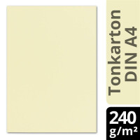50 Blatt Tonkarton DIN A4 - Elfenbein - 240 g/m² dicker Bastelkarton - 21,0 x 29,7 cm Pappe zum basteln für Fotoalbum Menükarte Bedruckbar DIY kreativ sein