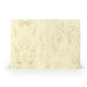 PAPERADO 25 Faltkarten DIN A6 - Chamois Marmora Marmoriert Marmor-Beige - 10,5 x 14,8 cm - 220 g/m² - Doppelkarte Klappkarte Einladungskarte
