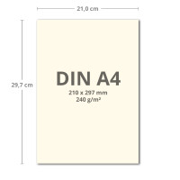 150 Blatt Tonkarton DIN A4 - Creme - 240 g/m² dicker Bastelkarton - 21,0 x 29,7 cm Pappe zum basteln für Fotoalbum Menükarte Bedruckbar DIY kreativ sein