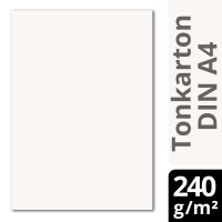 100 Blatt Tonkarton DIN A4 - Weiss - 240 g/m² dicker Bastelkarton - 21,0 x 29,7 cm Pappe zum basteln für Fotoalbum Menükarte Bedruckbar DIY kreativ sein