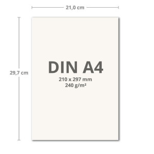 150 Blatt Tonkarton DIN A4 - Weiss - 240 g/m² dicker Bastelkarton - 21,0 x 29,7 cm Pappe zum basteln für Fotoalbum Menükarte Bedruckbar DIY kreativ sein