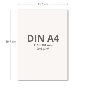 200 Blatt Tonkarton DIN A4 - Weiss - 240 g/m² dicker Bastelkarton - 21,0 x 29,7 cm Pappe zum basteln für Fotoalbum Menükarte Bedruckbar DIY kreativ sein