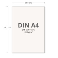 200 Blatt Tonkarton DIN A4 - Weiss - 240 g/m² dicker Bastelkarton - 21,0 x 29,7 cm Pappe zum basteln für Fotoalbum Menükarte Bedruckbar DIY kreativ sein