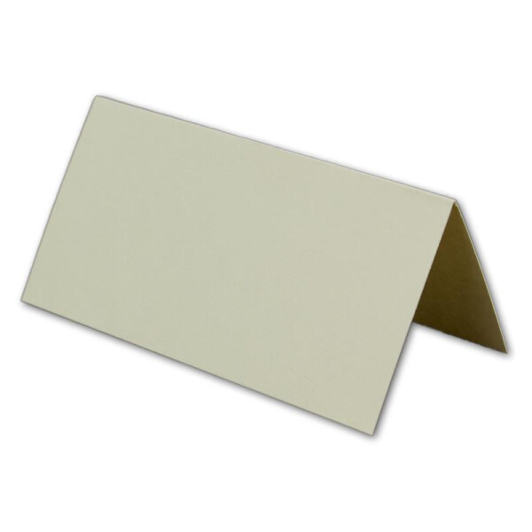 150 kleine creme-farbene neutrale universale stabile einfarbige Blanko -Tischkarten 8x4 cm Namens-Schilder Sitzkarten Platzkarten Preisschilder Tisch-Aufsteller mit JEDEM Stift beschreibbar