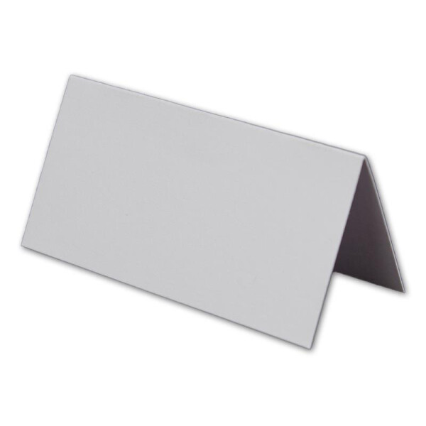 50 kleine weiße neutrale universale stabile einfarbige Blanko -Tischkarten 8x4 cm Namens-Schilder Sitzkarten Platzkarten Preisschilder Tisch-Aufsteller mit JEDEM Stift beschreibbar
