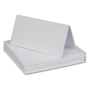 50 kleine weiße neutrale universale stabile einfarbige Blanko -Tischkarten 8x4 cm Namens-Schilder Sitzkarten Platzkarten Preisschilder Tisch-Aufsteller mit JEDEM Stift beschreibbar