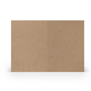 PAPERADO 25 Faltkarten DIN A6 - Kraftpapier - 10,5 x 14,8 cm - 220 g/m² - Doppelkarte Klappkarte Einladungskarte