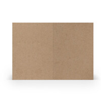 PAPERADO 25 Faltkarten DIN A6 - Kraftpapier - 10,5 x 14,8 cm - 220 g/m² - Doppelkarte Klappkarte Einladungskarte
