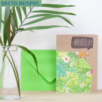 PAPERADO 25 Faltkarten DIN A6 - Kraftpapier - 10,5 x 14,8 cm - 220 g/m² - Doppelkarte Klappkarte Einladungskarte