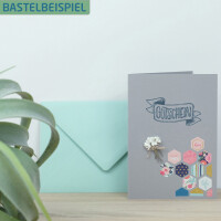 PAPERADO 1000 Faltkarten DIN A6 - Rose gerippt Alt-Rosa - 10,5 x 14,8 cm - 220 g/m² - Doppelkarte Klappkarte Einladungskarte