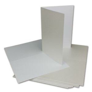 60x Klappkarten blanko mit Umschlag - DIN A6 / C6 Weiß matt glänzend - Faltkarten A6 10,5 x 14,7 cm mit Briefumschläge C6 11,5 x 16 cm - Karten Umschlag Set von Glüxx Agent