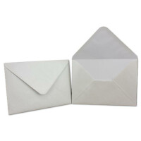 60x Klappkarten blanko mit Umschlag - DIN A6 / C6 Weiß matt glänzend - Faltkarten A6 10,5 x 14,7 cm mit Briefumschläge C6 11,5 x 16 cm - Karten Umschlag Set von Glüxx Agent