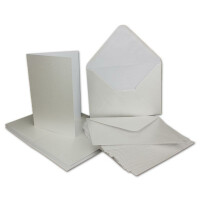 90x Klappkarten blanko mit Umschlag - DIN A6 / C6 Weiß matt glänzend - Faltkarten A6 10,5 x 14,7 cm mit Briefumschläge C6 11,5 x 16 cm - Karten Umschlag Set von Glüxx Agent