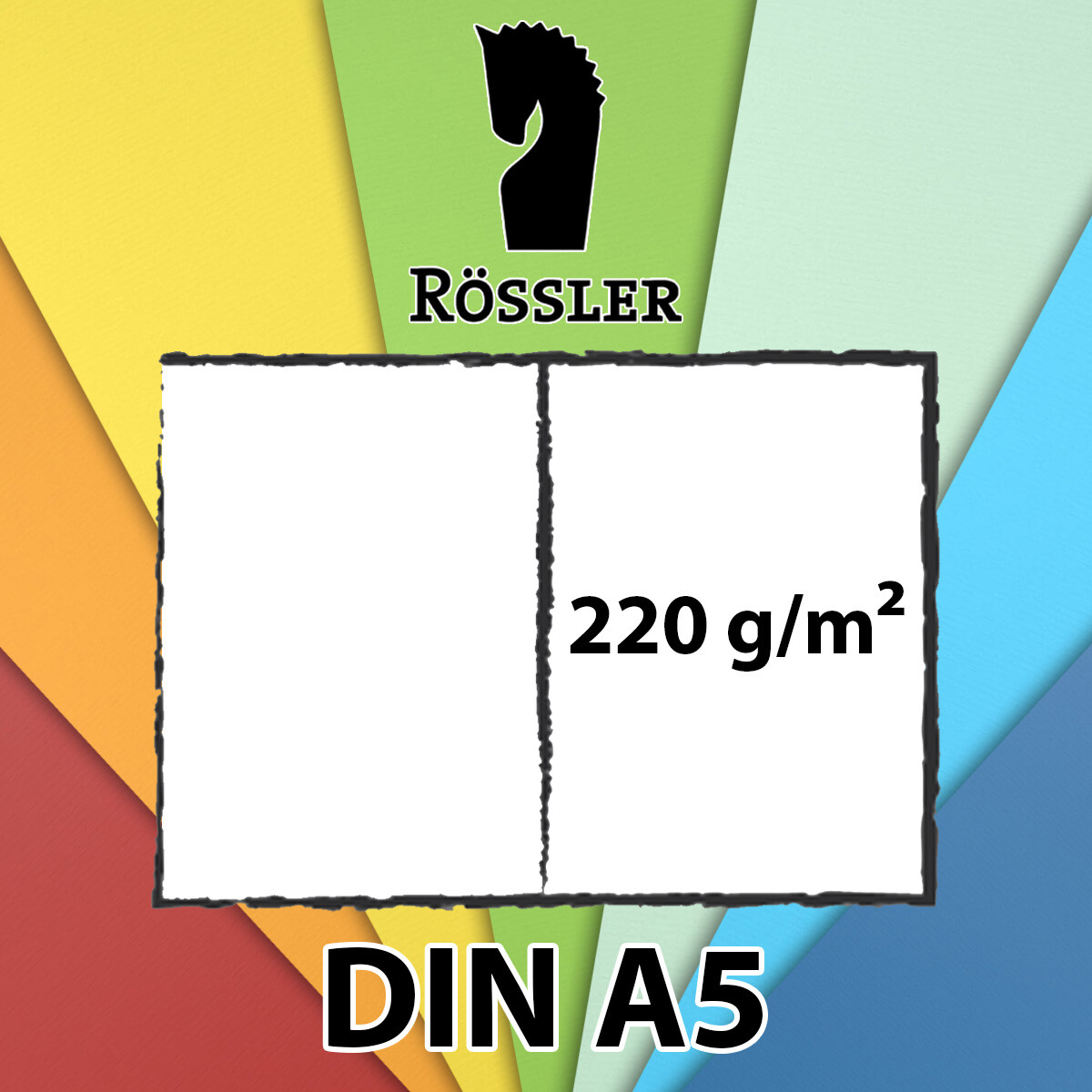 PAPERADO Faltkarten mit Egoutteur-Rippung - DIN A5 - 14,8...