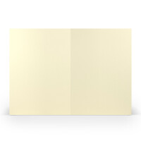 PAPERADO 25 Faltkarten DIN A5 - Chamois gerippt Creme Beige - 220 g/m² - 14,8 x 21 cm - Blanko Doppelkarten Klappkarten Einladungskarten