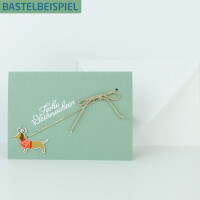 PAPERADO 25 Faltkarten DIN A5 - Chamois gerippt Creme Beige - 220 g/m² - 14,8 x 21 cm - Blanko Doppelkarten Klappkarten Einladungskarten